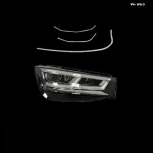 アウディ Q5L Q5 2018-2020 DRL カー ヘッドライト ガイドプレート デイタイム ランニング チューブ バー - 3Pcs Left side
