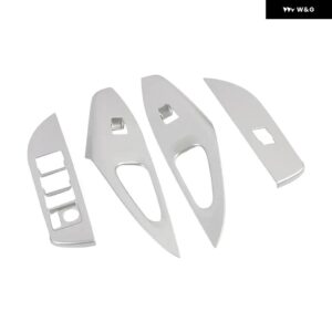 トヨタ カローラ E210 2019 - 24 ハイブリッドアクセサリー 車ドア ウィンドウ ガラス リフト スイッチ ボタン カバー - Silver