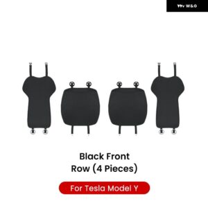 テスラ モデル3Y ハイランド ジュニパー 2021-2025 シートカバー 新型アイスシュレッド クッション 通気性 防汗 四季対応シートカバー - Model Y Black 4PCS