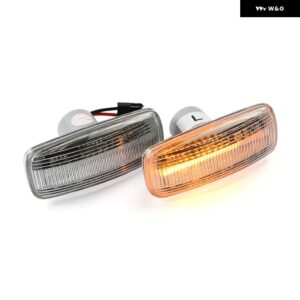 フィアット フリーモント 2011 - 16 スモークダイナミックキャンバス LED サイドマーカー ウィンカー フェンダー ウィンカー リピーター 2個 - Clear Lens