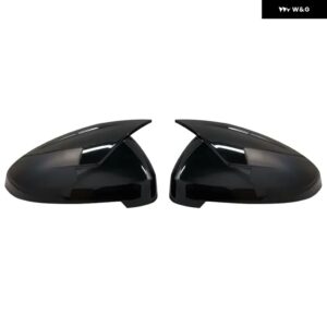 アウディ A4 A5 B9 サイドミラー キャップ ブラックルック 2017 - 22 S4 S5 RS5 ALLROAD QUATTRO 交換用カバー ABT スタイル - Black One Pair