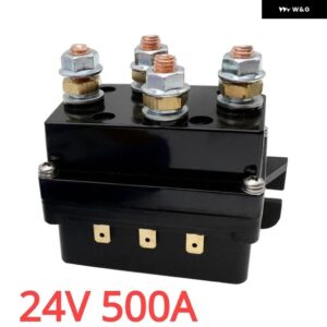 汎用 コンタクタウインチ 制御 ソレノイド リレー電動ワイヤレスリモート12V 400A / 500A 制御 システム コントロール ボックス ワイヤー 制御 - 24V 500A