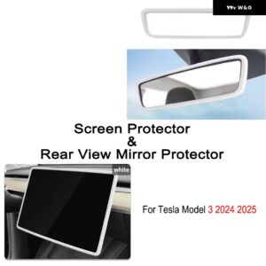 スクリーン+バックミラー カバー +高性能ラベル ステッカー +シーリングストリップ TESLA MODEL 3 HIGHLAND 2024 2025 パーツ - 3 20245