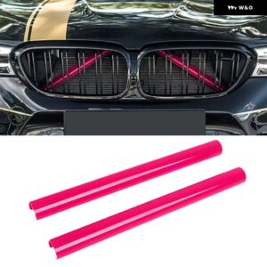 カスタム 車両 カスタム フロント グリル 装飾 ストリップ トリム ストリップ スタイリッシュな グリル 強化 - Rose Red