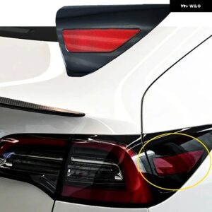 テスラ モデル3 Y 2017-2023 充電ポートカバー キャップ テールライト サイド リフレクター パネル 外装 装飾 110078199D 108485499J - Right Side