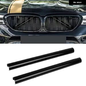 自動車用 トリム キット フロント グリル 装飾 ストリップ 車両 カスタム グレー 簡単取り付け BMW 1シリーズ - black