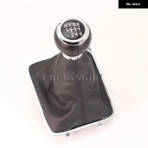 マニュアル 6速ギアスティック シフト ノブレベルレザー ブーツ VW パサート B6バリアントワゴン2006 2007 2008 2006 2010カー スタイリング - Gear Knob With Boot