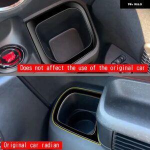 ダッシュボード LHRH サイドカップ ホルダー トリム フレーム ホンダ N-BOX 2024 ウォーターカップ ホルダー 装飾 ステッカー RHD - Carbon fiber pattern