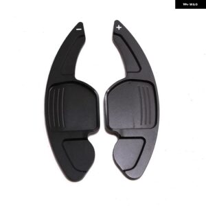 アウディ A3 A4 A4L A5 A6 A7 A8 Q3 Q5 Q7 TT S3 R8 アルミ製 カースポーツ ステアリングホイール シフト パドルエクステンション インテリア アクセサリー - black