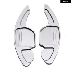 アウディ A3 A4 A4L A5 A6 A7 A8 Q3 Q5 Q7 TT S3 R8 アルミ製 カースポーツ ステアリングホイール シフト パドルエクステンション インテリア アクセサリー - Silver