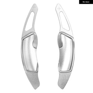 2個入りアルミ製 ステアリングホイール シフト パドル シフター エクステンション スバル レガシィ WRX STI フォレスター インプレッサ XV アウトバック - Silver