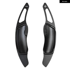 2個入りアルミ製 ステアリングホイール シフト パドル シフター エクステンション スバル レガシィ WRX STI フォレスター インプレッサ XV アウトバック - black