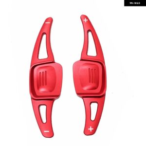 フォルクスワーゲン VW ティグアン 2017-2019 ステアリングホイール 延長 シフター シフト アルミ 合金 舵 DSG ギア シフト 2P - style　2　Red
