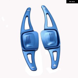 フォルクスワーゲン VW ティグアン 2017-2019 ステアリングホイール 延長 シフター シフト アルミ 合金 舵 DSG ギア シフト 2P - style　2　Blue