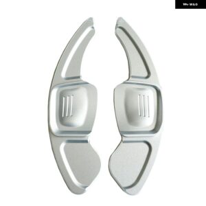 フォルクスワーゲン VW ティグアン 2017-2019 ステアリングホイール 延長 シフター シフト アルミ 合金 舵 DSG ギア シフト 2P - Silver