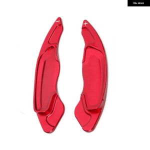 ボルボ S60 XC60 S80 XC70 V60 V40 アルミ製 リ ステアリングホイール シフト パドル シフター エクステンション ステッカー カーアクセサリー - Red