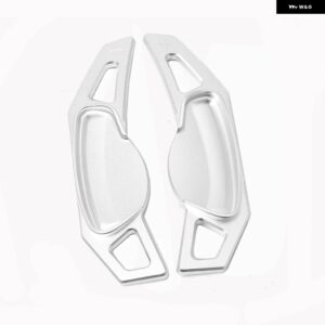 BENZ SMART 451 453 TWO 2009-2017 FOUR 2015-2017 車用 ステアリングホイール シフト パドルギアパドル DSGエクステンダー ステッカー - Silver