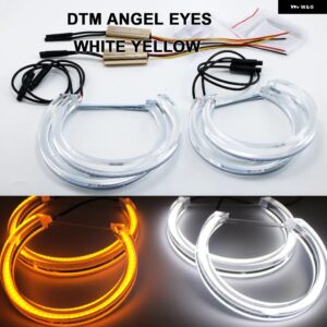 カー スタイリング デュアルカラー LED DTM エンジェルアイズ ヘッドライト BMW E36 E38 E39 E46 M3 ウィンカー ハローリング オートアクセサリー - Dual　Color