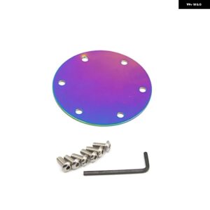 汎用 6穴 ステアリングホイール センターキャップ ネオクローム/ブラック/ゴールド/ブルー/シルバー BX100439 - Neochrome