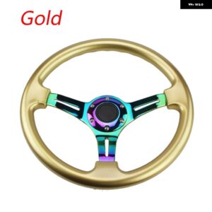 ネオクローム 350MM 14インチ ステアリングホイール ABS ステアリングホイール - Gold