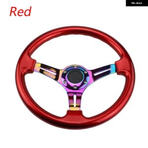 ネオクローム 350MM 14インチ ステアリングホイール ABS ステアリングホイール - Red