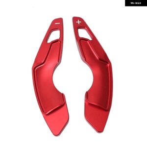 車用 ステアリングホイール パドル 延長 DSG ギア シフト レクサス IS RC NX 330 350 300H アルミホイールパドル シフター カバー 2個 - Red