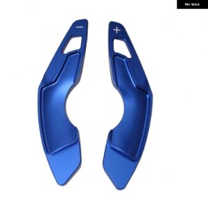 車用 ステアリングホイール パドル 延長 DSG ギア シフト レクサス IS RC NX 330 350 300H アルミホイールパドル シフター カバー 2個 - Blue