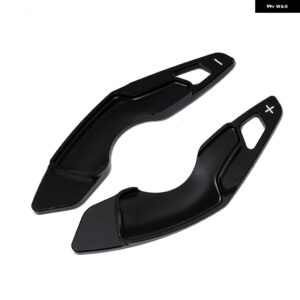 車用 ステアリングホイール パドル 延長 DSG ギア シフト レクサス IS RC NX 330 350 300H アルミホイールパドル シフター カバー 2個 - black