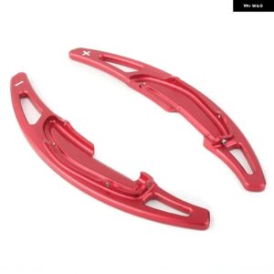 2PCS ALUMICAR ステアリング ステアリングホイール シフト パドル エクステンション シフター BMW M2 M3 M4 M5 X5M X6M F87 F85 F86 F80 F82 F83 F10 M6 - Red