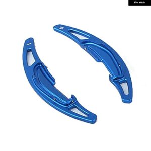 2PCS ALUMICAR ステアリング ステアリングホイール シフト パドル エクステンション シフター BMW M2 M3 M4 M5 X5M X6M F87 F85 F86 F80 F82 F83 F10 M6 - Blue