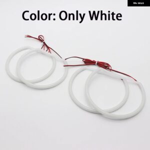 4X131MM SMDコットンライトスイッチバックLEDエンジェルアイリングキット BMW 3 5 7シリーズ E36 E38 E39 E46 HID キセノン ヘッドライト 付き - WHITE