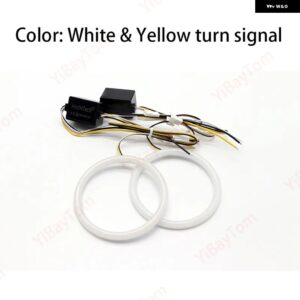 6個入り 超高輝度 付き SMD コットンライト スイッチバック LED エンジェルアイリング DRL トリム キット アルファロメオ 159 2005-2011 - white　and　yellow