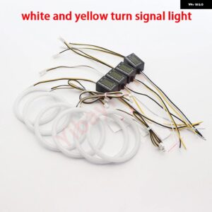 6ダブル SMDコットンライトスイッチバックLEDエンジェルアイリングDRLキット マツダ6 マツダ6 GG1 MK1 2002-2008 - Yellow　and　white