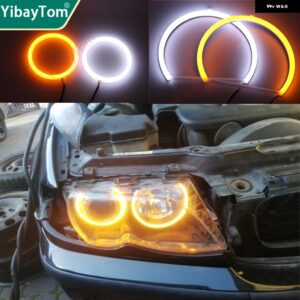 スイッチバックコットンSMD LEDエンジェルアイリング 2個 60 70 80 85 90 95 100MM 105MM 110MM 115MM 120MM 126MM 140MM 131MM 146MM 158 - 60mm　full-circle