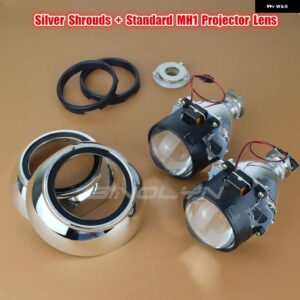 SINOLYN 2.5インチ バイ キセノン レンズ ヘッドライト H7 H4 アイリスプロジェクター カーライト H1 HIDレンズ ヘッドランプ カーアクセサリー - Silver Standard MH1