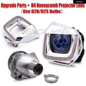 SINOLYN ハイコンフィギュレーション RETROKITS VW GOLF 7 2013 ヘッドライト アップグレード DRL LED HELLA 3R G5 Q5 プロジェクターレンズ - With Etching H4 Lens