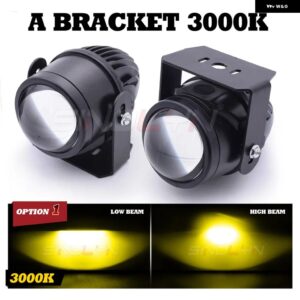 SINOLYN 2.0インチ ミニバイLED フォグランプ 汎用 3000K 6000K 35W LEDフォグレンズ ダイオードカースポットライト 防水 カーアクセサリー - a　bracket　3000k