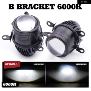 SINOLYN 2.0インチ ミニバイLED フォグランプ 汎用 3000K 6000K 35W LEDフォグレンズ ダイオードカースポットライト 防水 カーアクセサリー - b　bracket　6000k