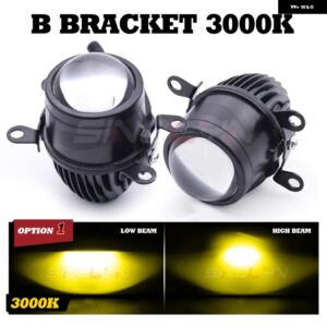 SINOLYN 2.0インチ ミニバイLED フォグランプ 汎用 3000K 6000K 35W LEDフォグレンズ ダイオードカースポットライト 防水 カーアクセサリー - b　bracket　3000k