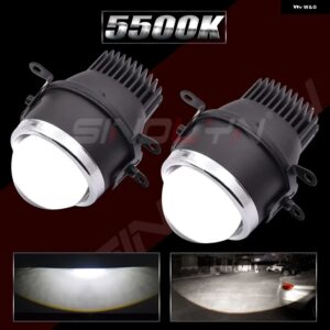 SINOLYN BI LED フォグランプ 10800LUX 3000K 5500K 3.0インチ LEDライト 汎用 HDフォグレンズ プロジェクター カーアクセサリー レトロフィット - 6000K
