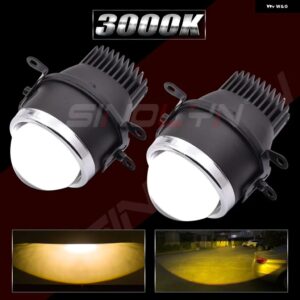 SINOLYN BI LED フォグランプ 10800LUX 3000K 5500K 3.0インチ LEDライト 汎用 HDフォグレンズ プロジェクター カーアクセサリー レトロフィット - 3000K