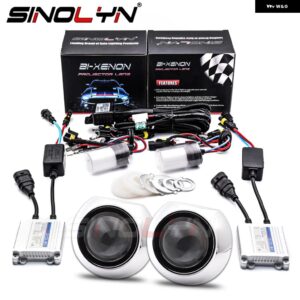 SINOLYN 2.5インチ バイ キセノン 8.0 プロジェクターレンズ アイリス フルキット ヘッドライト H7 H4 レンズ H1 HID 車用ライト バラスト カーアクセサリー - 4300K