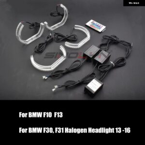 SINOLYN DTM スタイル LED BMW F10 E90 E60 F30 E91 E92 E87 M4 RGBエンジェルアイDRL APPランプBLUETOOTH対応カーアクセサリー - model 3
