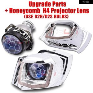 SINOLYN アップグレード キット VW POLO 6C 2014 ハロゲン ヘッドライト U LED DRL D2S D2H バイ キセノン プロジェクターレンズ ウィンカー HELLA 3R - With Etching H4 Lens