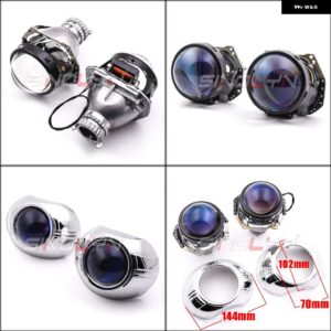 SINOLYN 3インチ ブルー HD バイ キセノン プロジェクターレンズ HELLA 3R G5 H4 ヘッドライト カーライト D2S D2H ヘッドランプ カーアクセサリー - Blue With Shrouds