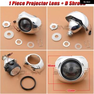 SINOLYN バイ キセノン プロジェクターレンズ ヘッドライト H7 H4 2.5インチ ミニカーライト H1 HID カーランプ カーアクセサリー チューニング - 1 PC D Shroud