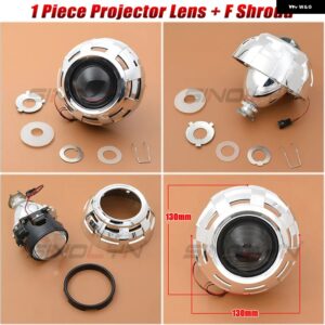 SINOLYN バイ キセノン プロジェクターレンズ ヘッドライト H7 H4 2.5インチ ミニカーライト H1 HID カーランプ カーアクセサリー チューニング - 1 PC F Shroud