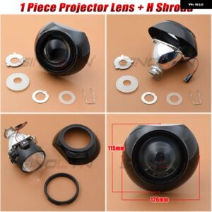 SINOLYN バイ キセノン プロジェクターレンズ ヘッドライト H7 H4 2.5インチ ミニカーライト H1 HID カーランプ カーアクセサリー チューニング - 1 PC H Shroud