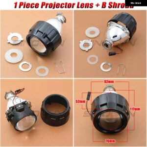 SINOLYN バイ キセノン プロジェクターレンズ ヘッドライト H7 H4 2.5インチ ミニカーライト H1 HID カーランプ カーアクセサリー チューニング - 1 PC B Shroud