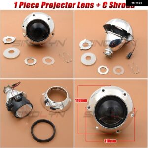 SINOLYN バイ キセノン プロジェクターレンズ ヘッドライト H7 H4 2.5インチ ミニカーライト H1 HID カーランプ カーアクセサリー チューニング - 1 PC C Shroud